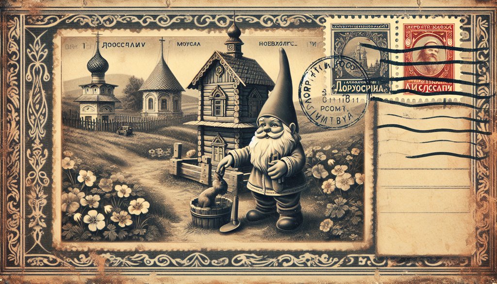 Gnome's postcard from Russia