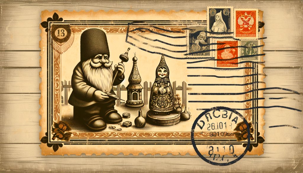 Gnome's postcard from Russia