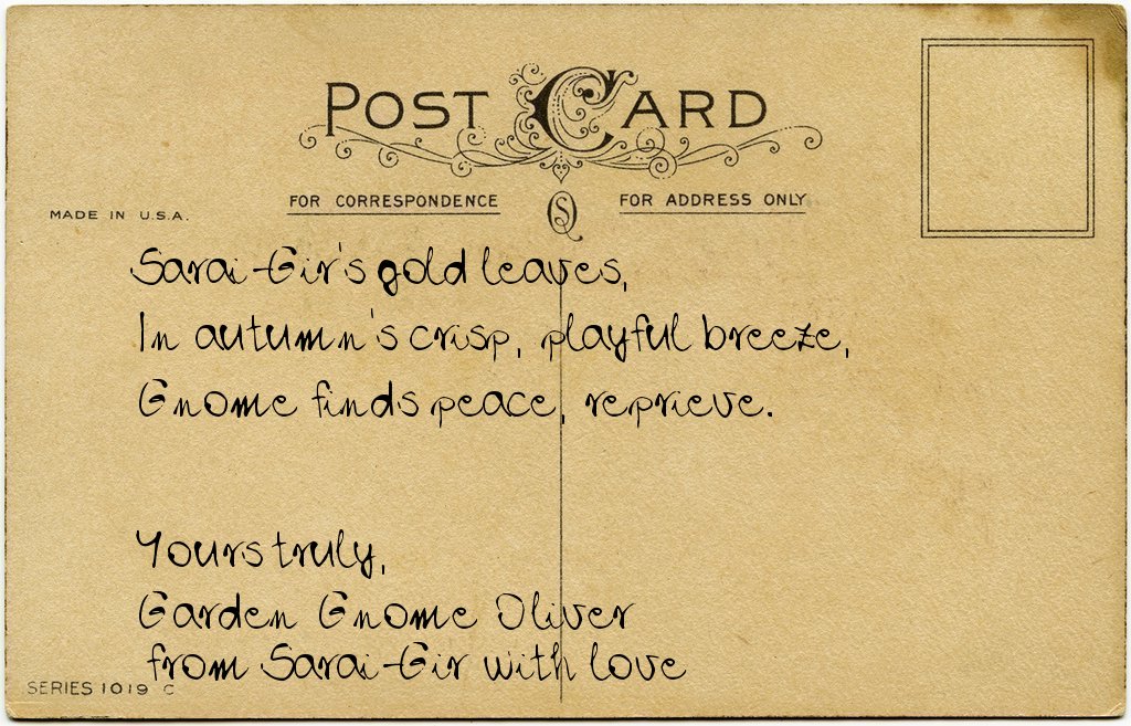 Gnome's postcard from Russia