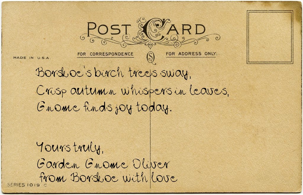 Gnome's postcard from Russia